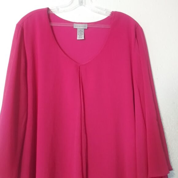 Catherines women's size 2X (22/24) hot pink top - Picture 2 of 15